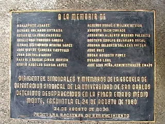 Los 17 desaparecidos de la finca Emaus